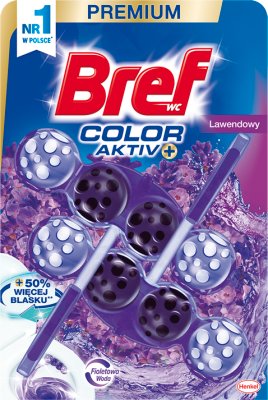Bref Color Aktiv Zawieszka myjąco-zapachowa do WC Lawendowa