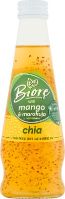 Exzellenz Ich nehme ein Getränk mit einem Geschmack von Mango und Passionsfrucht mit Chiasamen Nahrungsergänzungsmittel