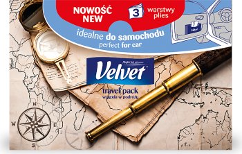 Velvet Travel Pack Chusteczki uniwersalne 3 warstwy
