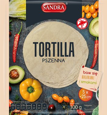 Sandra Tortilla pszenna 5 X 25 cm