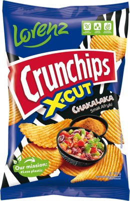 Papas fritas Lorenz Crunchips X-Cut Chakalaka