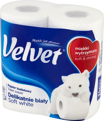 Velvet Toilet paper slightly white