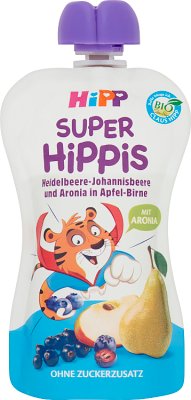 HiPP BIO Super HiPPiS jabłka- gruszki-jagody-porzeczki-aronia Mus owocowy