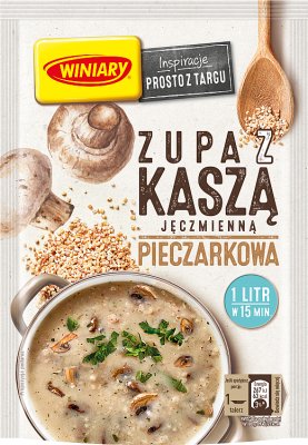 Winiary-Suppe mit Pilzgerste