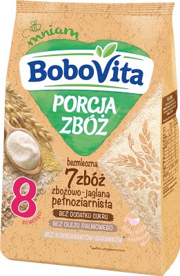 BoboVita Porcja Zbóż kaszka bezmleczna 7 zbóż zbożowo-jaglana