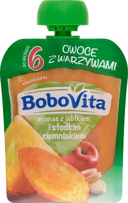 BoboVita Mus Ananas z jabłkiem słodkim ziemniakiem