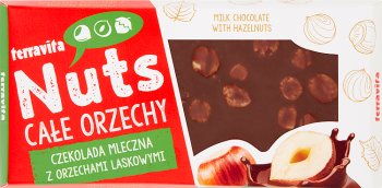 Terravita Nuts Milk chocolate with hazelnuts