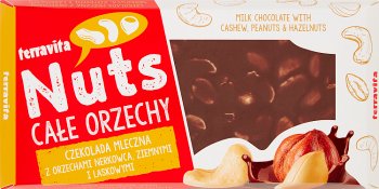 Terravita Nuts Czekolada mleczna z mixem orzechów