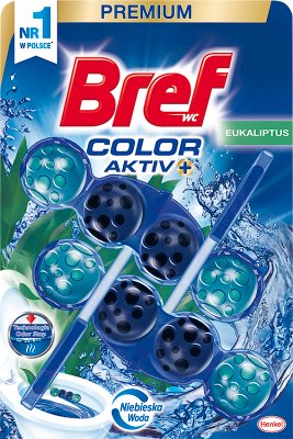 Bref Color Aktiv Zawieszka  myjąco-zapachowa do WC Eukaliptus