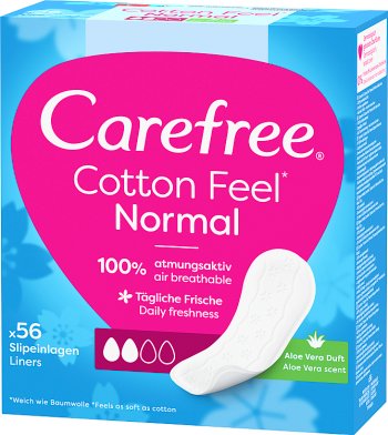 Carefree Cotton Aloe Panty liners