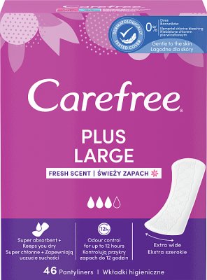 Carefree Plus Large Wkładki higieniczne świeży zapach