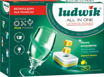 Ludwik Ultimate Power All in One Lemon Dishwasher tablets
