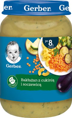 Gerber Aubergine mit Zucchini und Linsen