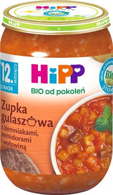 HiPP Zupka gulaszowa z ziemniakami pomidorami i wołowiną BIO