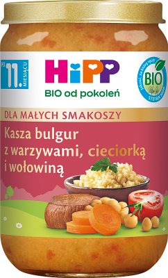 HiPP Kasza bulgur z warzywami, cieciorką i wołowiną BIO