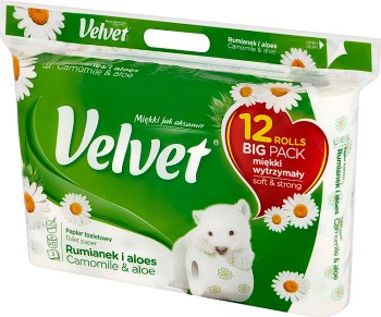 Velvet Toilet paper, chamomile and aloe