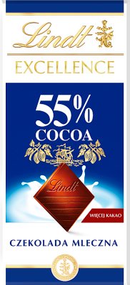 Lindt Excellence 55% Chocolate con leche y cacao