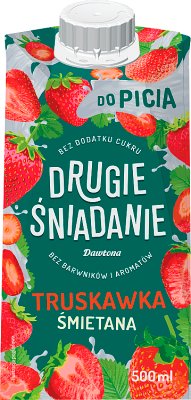 Dawtona Drugie Śniadanie  płynna przekąska na bazie truskawek ze śmietaną