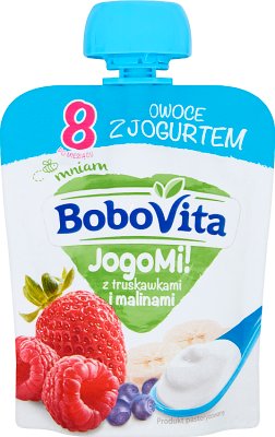 BoboVita JogoMi! Десерт с клубникой и малиной