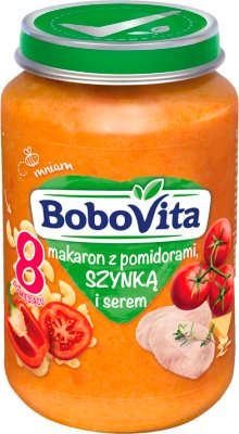 BoboVita obiadek makaron z pomidorami, szynką i serem