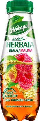 Herbapol Té frío Bebida de té y frutas con sabor a frambuesa con extracto de té blanco, todavía