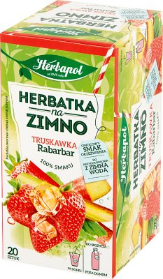 Herbapol Cold tea with strawberry flavor with rhubarb