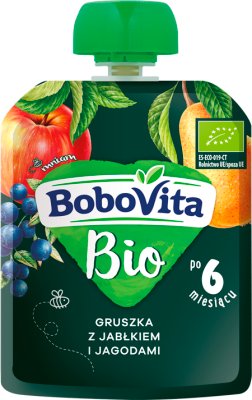 BoboVita Pear with apple and blueberries BIO