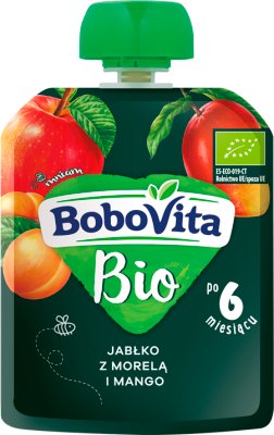 BoboVita Apple con albaricoque y mango BIO