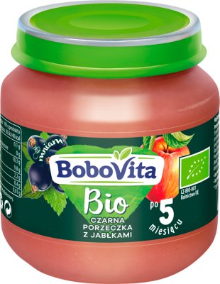 BoboVita BIO Dessert aus schwarzen Johannisbeeren mit Äpfeln