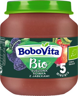 BoboVita BIO - postre de manzana y ciruela seca