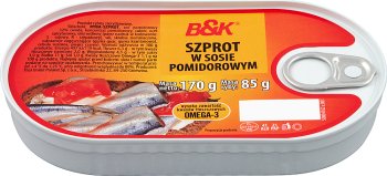 B&K Szprot w sosie pomidorowym