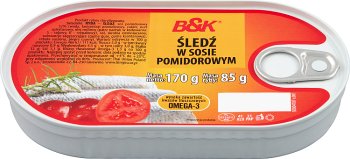 B&K Śledź w sosie pomidorowym