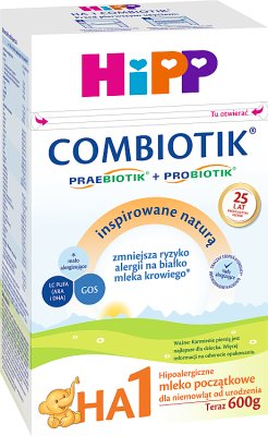HiPP HA1 COMBIOTIK Hipoalergiczne mleko początkowe dla niemowląt