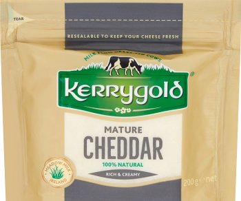Kerrygold Mature Cheddar. Irish ripening cheese