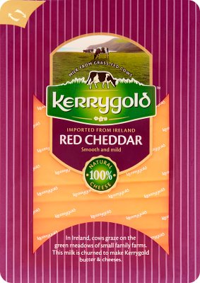 Rebanadas de queso cheddar rojo irlandés Kerrygold