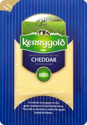 Kerrygold Irish Cheddar Käse in Scheiben geschnitten