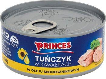 Куски тунца принцы в подсолнечном масле
