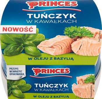 Princes Tuna chunks in oil with basil