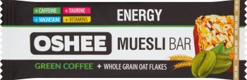 Oshee Energy Baton muesli with nuts and raisins with a coffee flavor