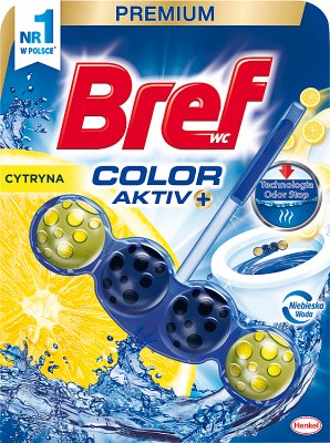 Bref WC Color Aktiv + Anhänger für Toilettenschüssel Zitrone