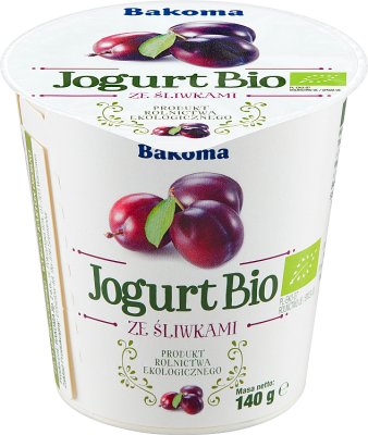 Bakoma Yogurt Orgánico con ciruelas