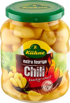 Chiles Kühne extremadamente picantes, sin aceite