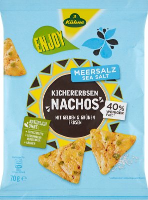 Kühne Nachos Meersalz mit Kichererbsen und Erbsen