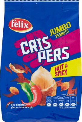 Felix Crispers Peanuts fried in a pepper-flavored shell