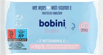 Toallitas húmedas Bobini Baby para niños y bebés con vitamina E