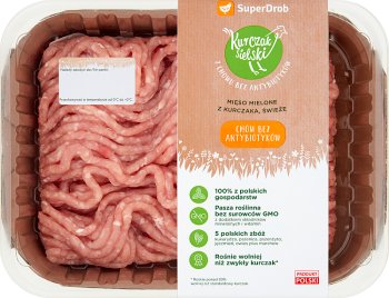 SuperDrob Chicken Idyllisches Hackfleisch, frisch aus der Landwirtschaft, ohne Antibiotika, ohne GVO