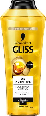 Schwarzkopf Gliss Oil Nutritive шампунь с олеиновой кислотой и маслом марулы