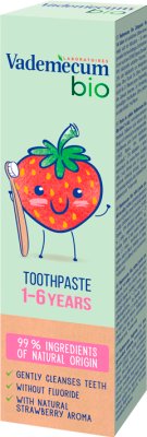 Pasta de dientes vademecum para niños de 1 a 6 años, fresa
