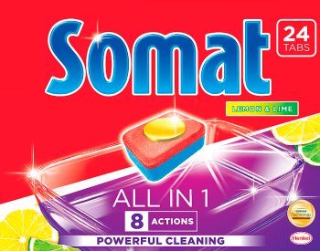 Somat All in 1 посудомоечная машина таблетки лимон