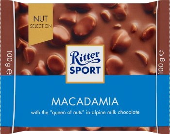 Ritter Sport Czekolada mleczna z  kawałkami orzechów makadamia